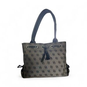 Dooney & Bourke Black and Gray Monogram Handbag